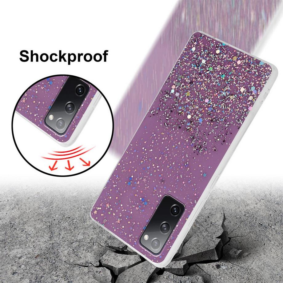 Cadorabo  Housse compatible avec Samsung Galaxy S20 FE - Coque de protection en silicone TPU flexible avec paillettes scintillantes 