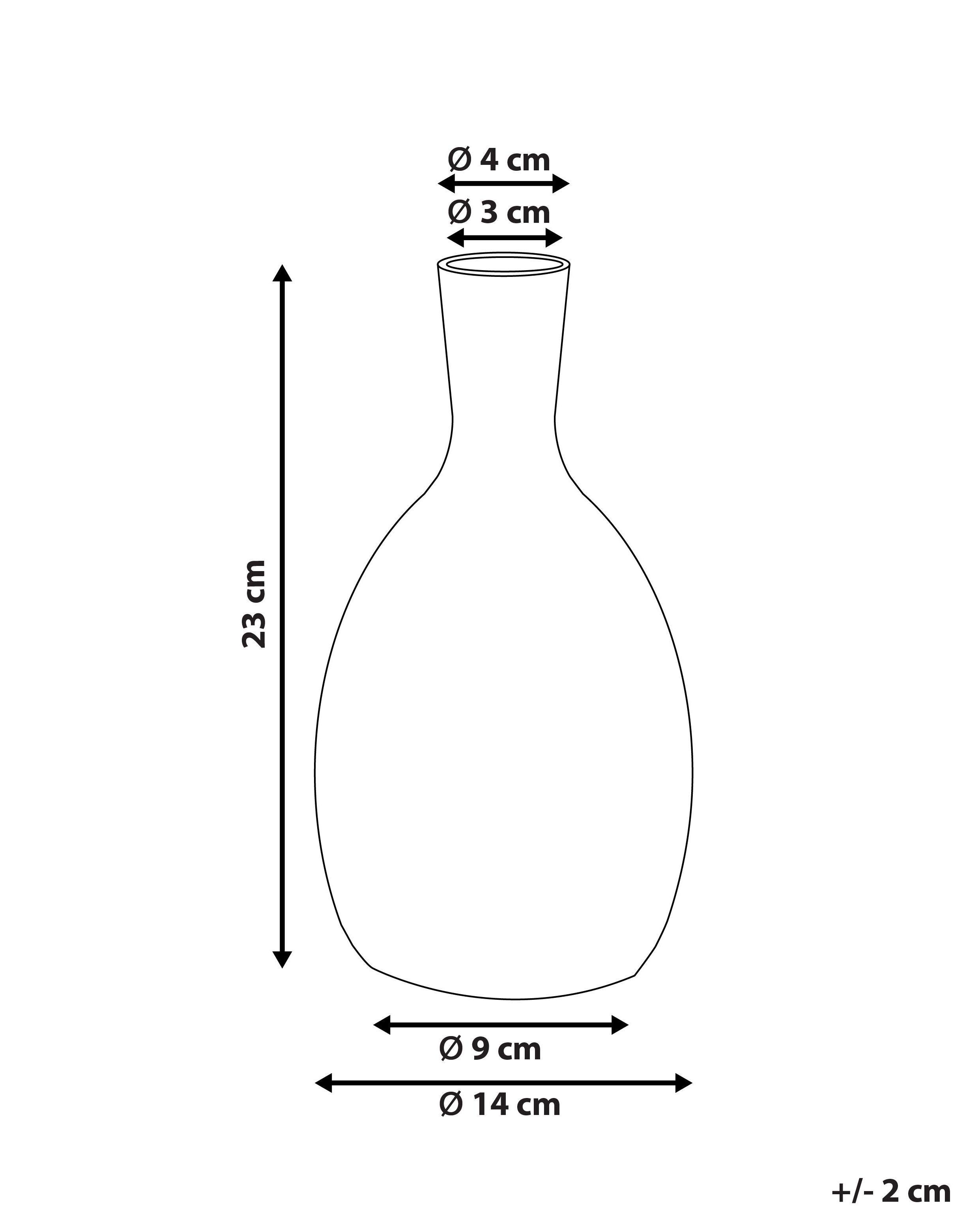 Beliani Blumenvase aus Steinzeug Retro AKRAI  