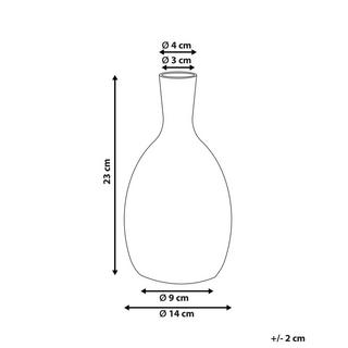 Beliani Blumenvase aus Steinzeug Retro AKRAI  