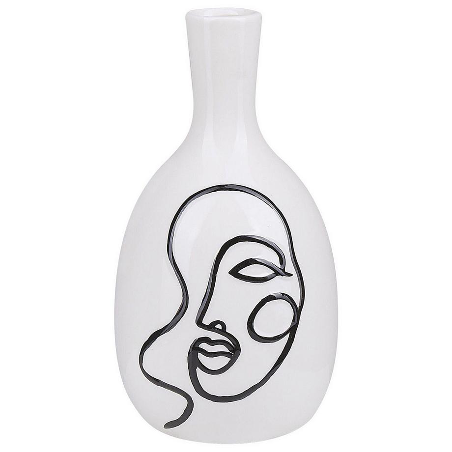 Beliani Vase à fleurs en Grès Rétro AKRAI  