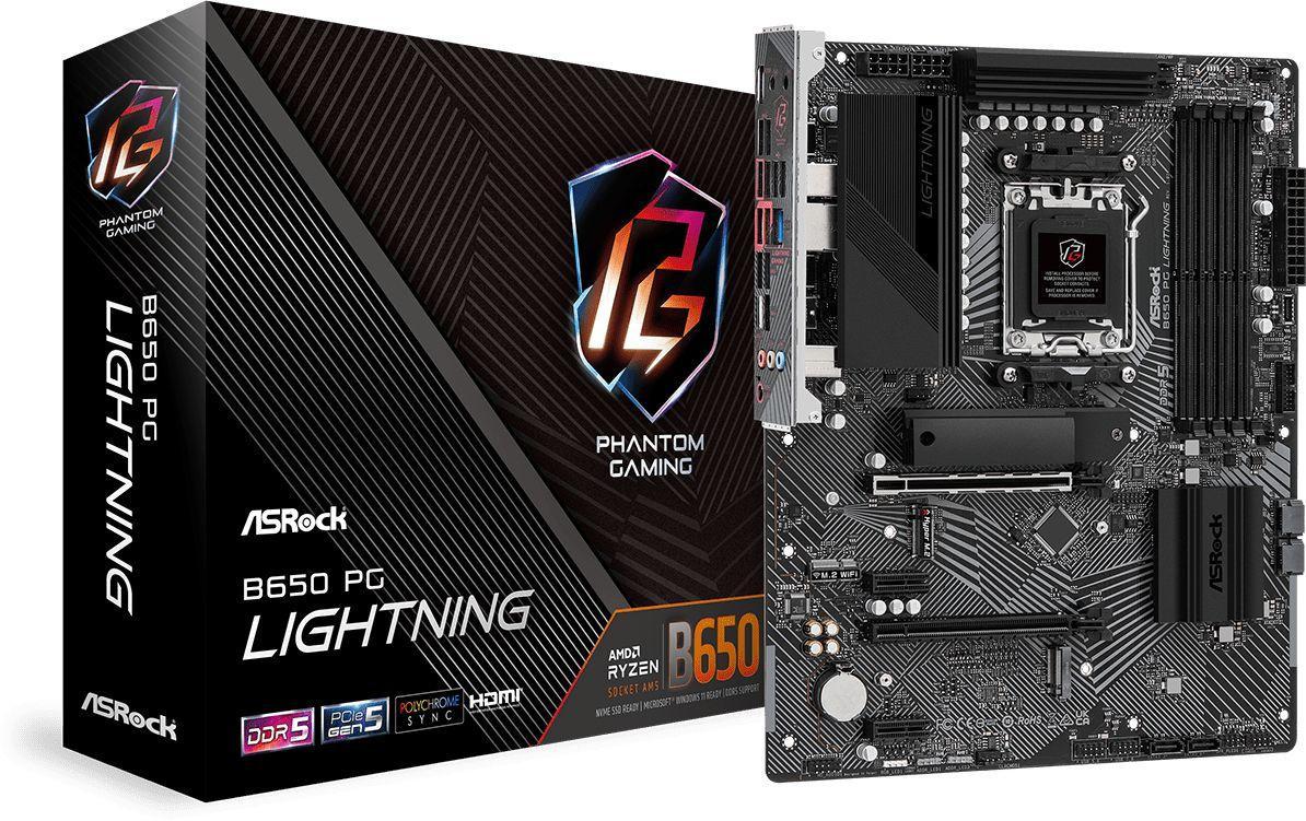 ASRock  B650 PG Lightning AMD B650 Socket AM5 ATX 