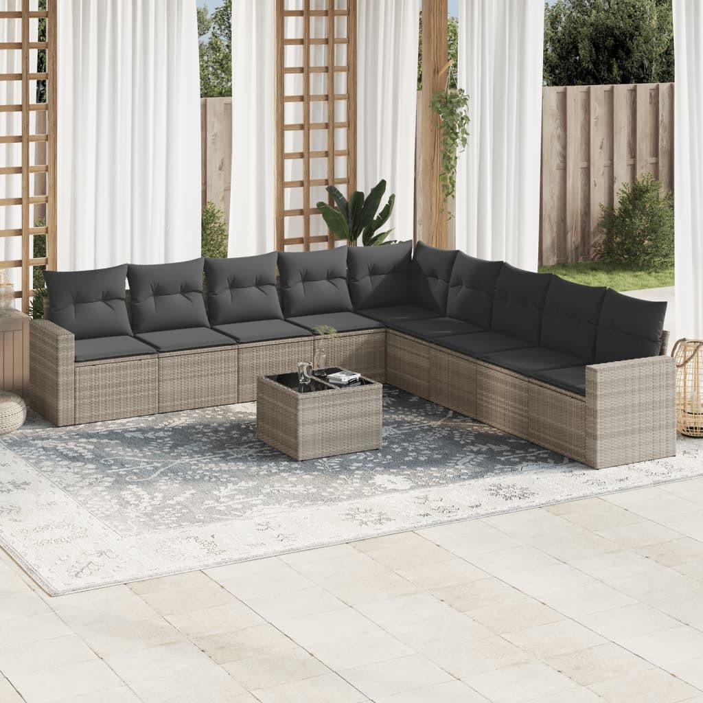 VidaXL set divano da giardino Polirattan  