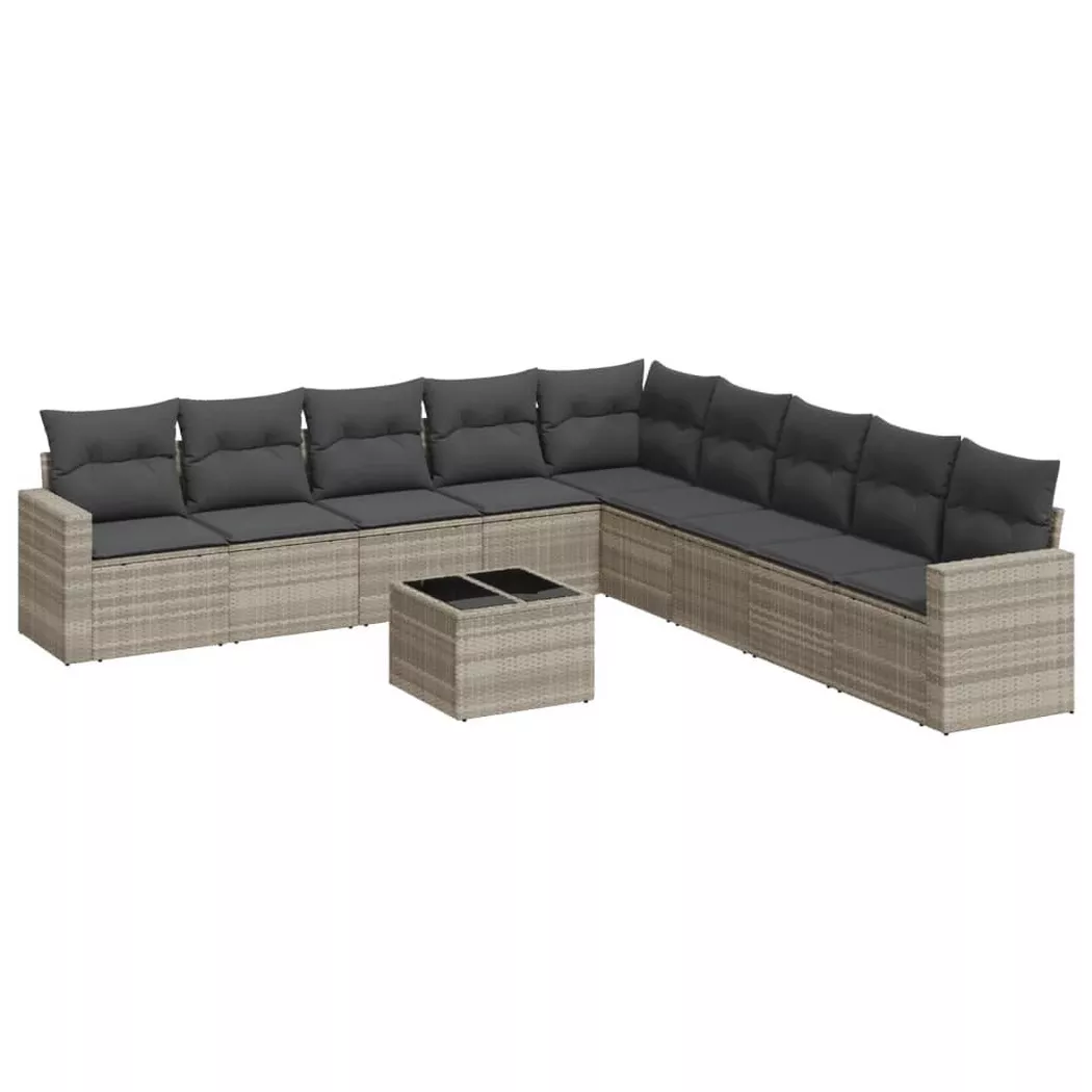 VidaXL - Garten sofagarnitur poly-rattan, One Size, Grau