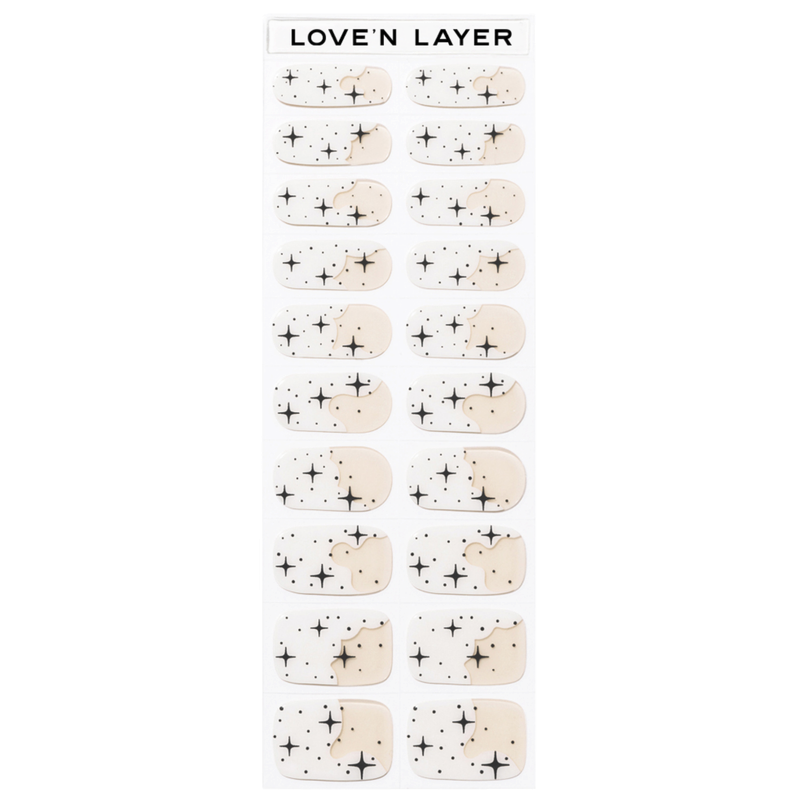 Lovenlayer  Autocollants pour ongles Night Sky White Nail 