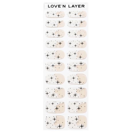 Lovenlayer  Autocollants pour ongles Night Sky White Nail 