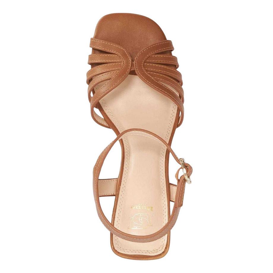 Dune London Sandales en Cuir Talon Bloc  