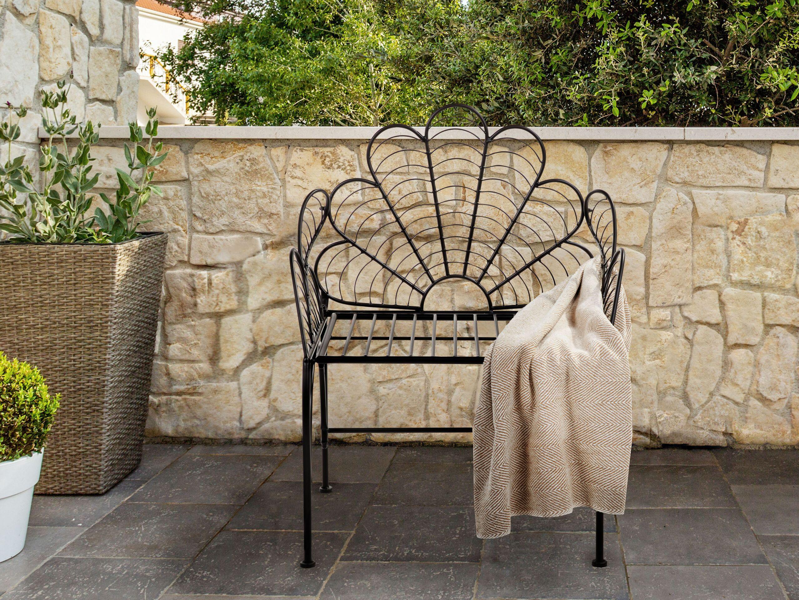 Beliani Chaise de jardin en Métal Rétro LIGURIA  