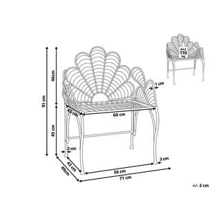 Beliani Chaise de jardin en Métal Rétro LIGURIA  