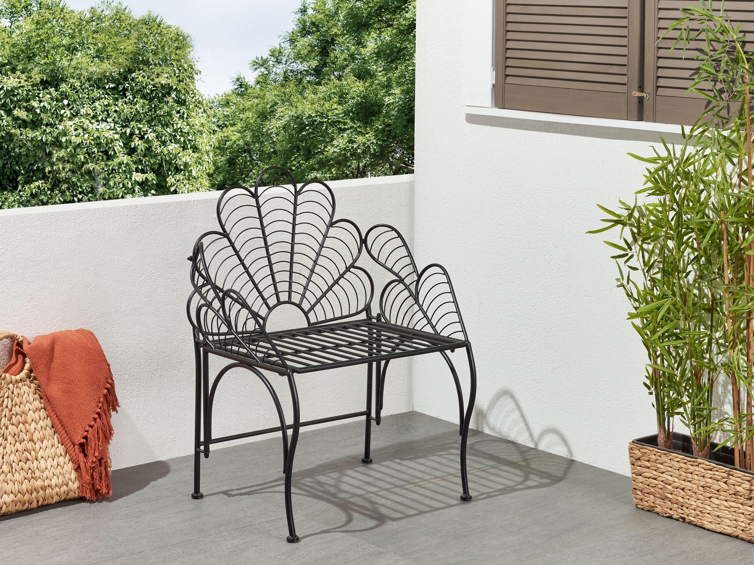 Beliani Chaise de jardin en Métal Rétro LIGURIA  