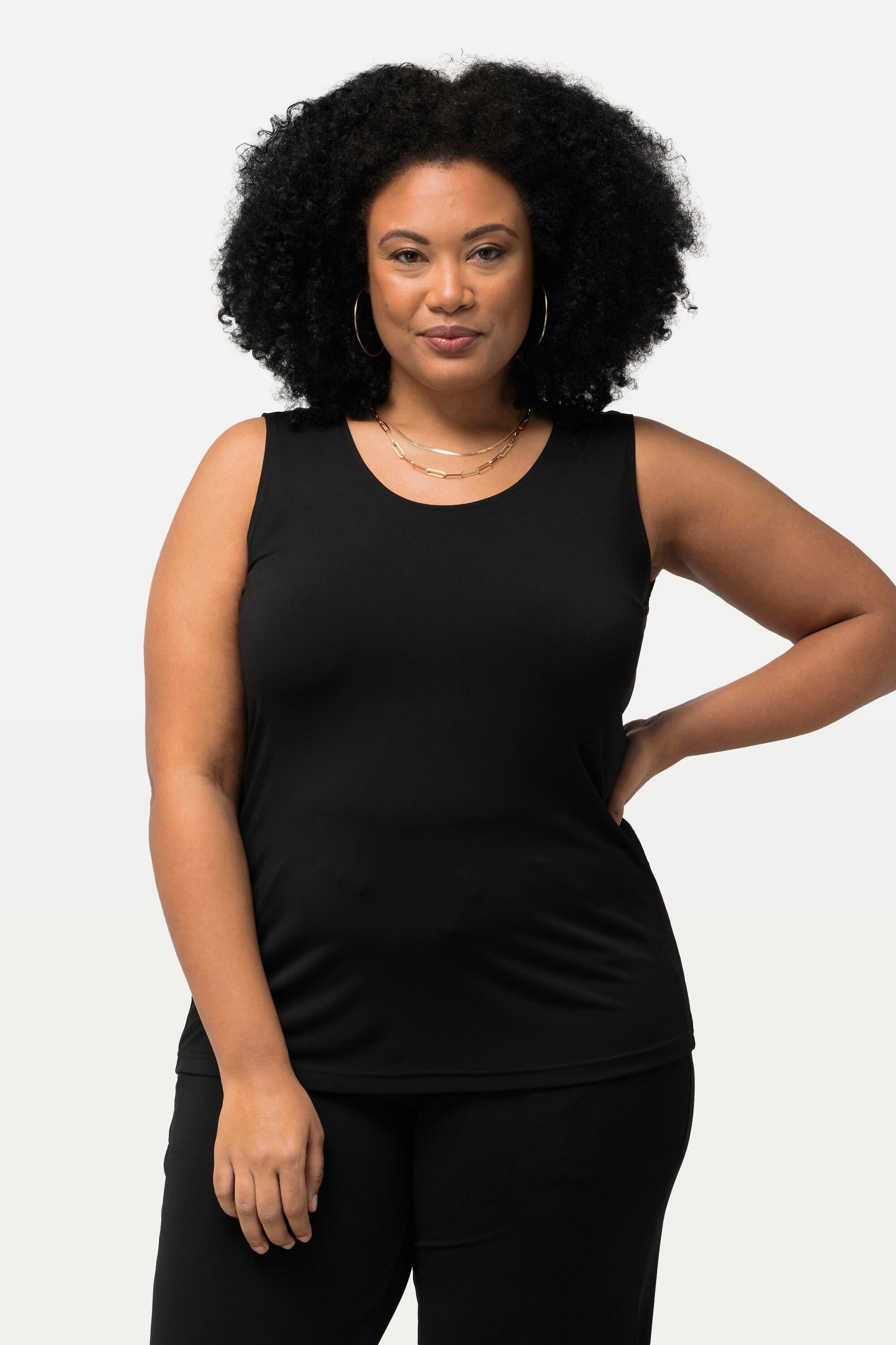 Ulla Popken Canotta girocollo in Spandex  