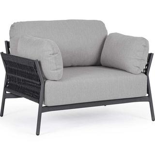 mutoni Fauteuil de jardin Pardis gris anthracite  