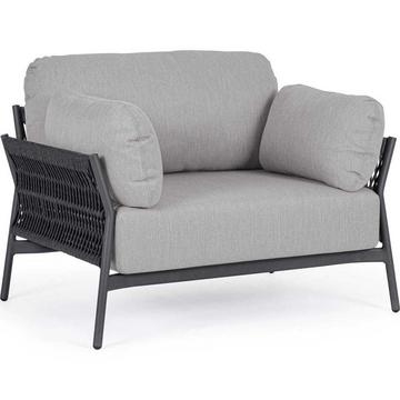 Fauteuil de jardin Pardis gris anthracite