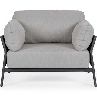 mutoni Fauteuil de jardin Pardis gris anthracite  