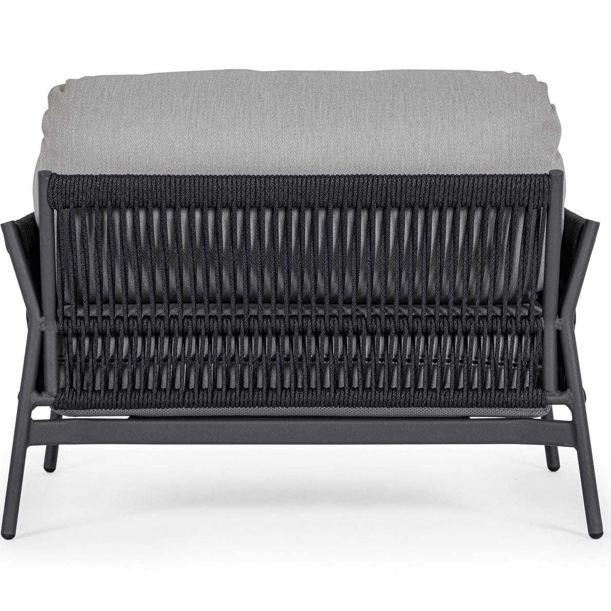 mutoni Fauteuil de jardin Pardis gris anthracite  