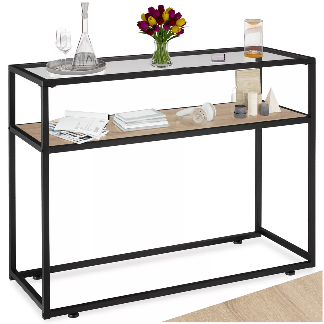 Table console style industriel 100 x 41 x 80,5 cm