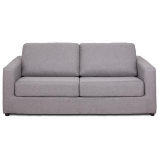 Vente-unique Canapé 3 places convertible express en tissu gris - Couchage 140 cm - Matelas 14 cm DONETO  