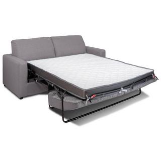 Vente-unique Canapé 3 places convertible express en tissu gris - Couchage 140 cm - Matelas 14 cm DONETO  