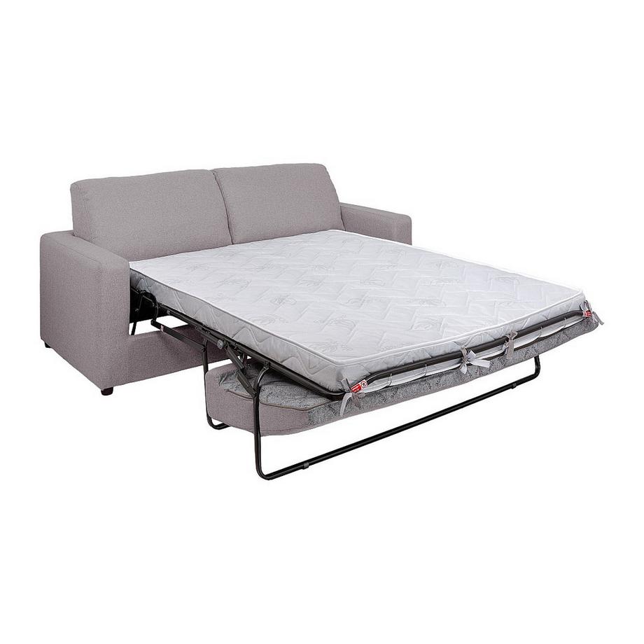 Vente-unique Canapé 3 places convertible express en tissu gris - Couchage 140 cm - Matelas 14 cm DONETO  