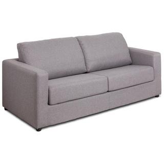 Vente-unique Schlafsofa mit Matratze 3-Sitzer - Stoff - Grau - Liegefläche 140 cm - Matratze 14 cm - DONETO  