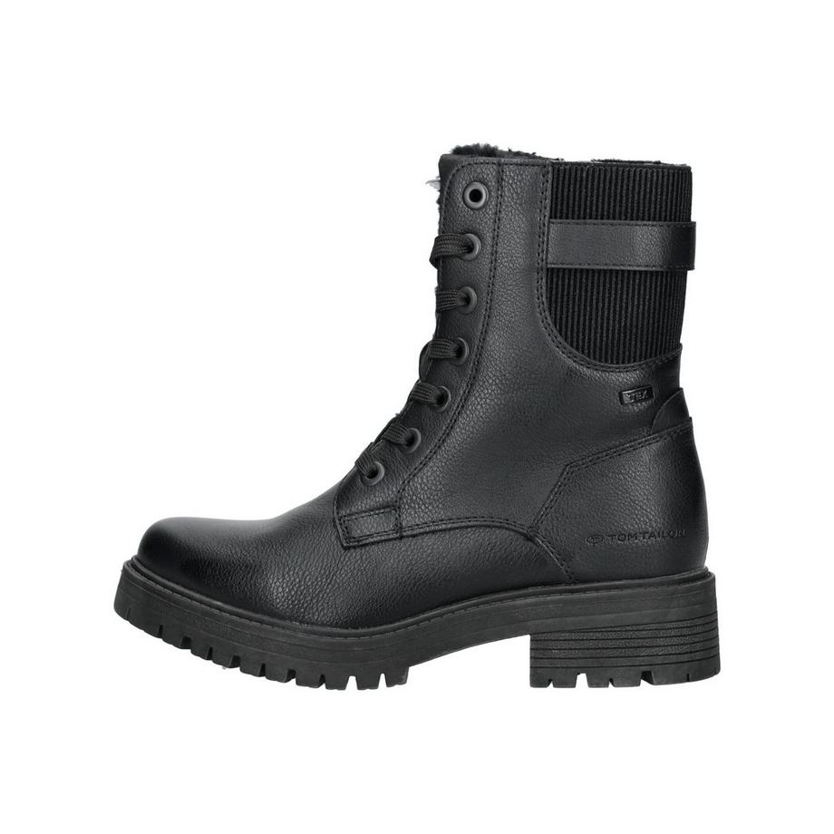TOM TAILOR Bottine à lacets avec doublure en fausse fourrure  