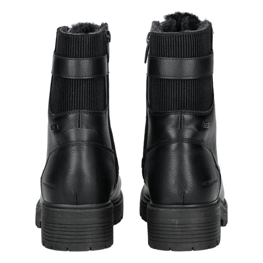 TOM TAILOR Bottine à lacets avec doublure en fausse fourrure  