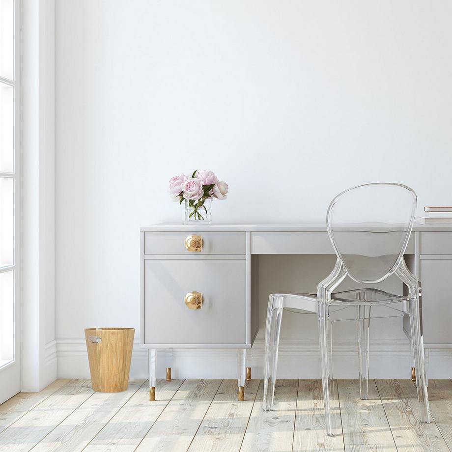 B2X Runder Papierkorb aus Holz  