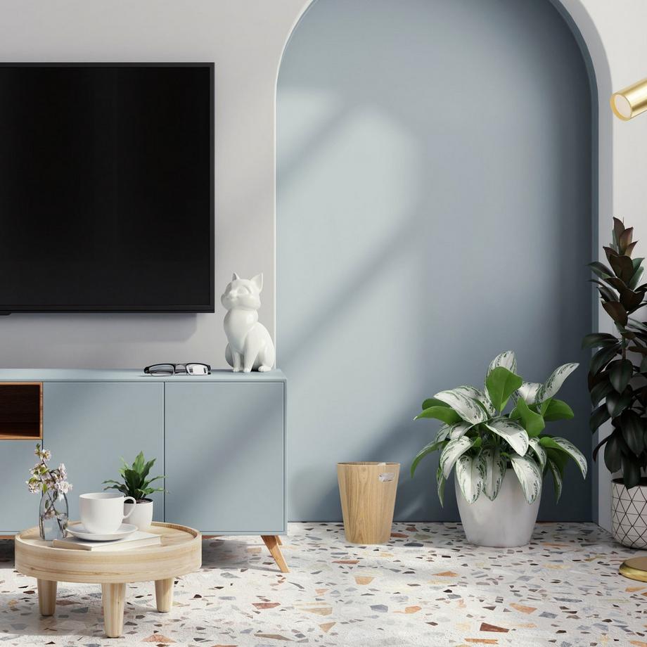 B2X Runder Papierkorb aus Holz  