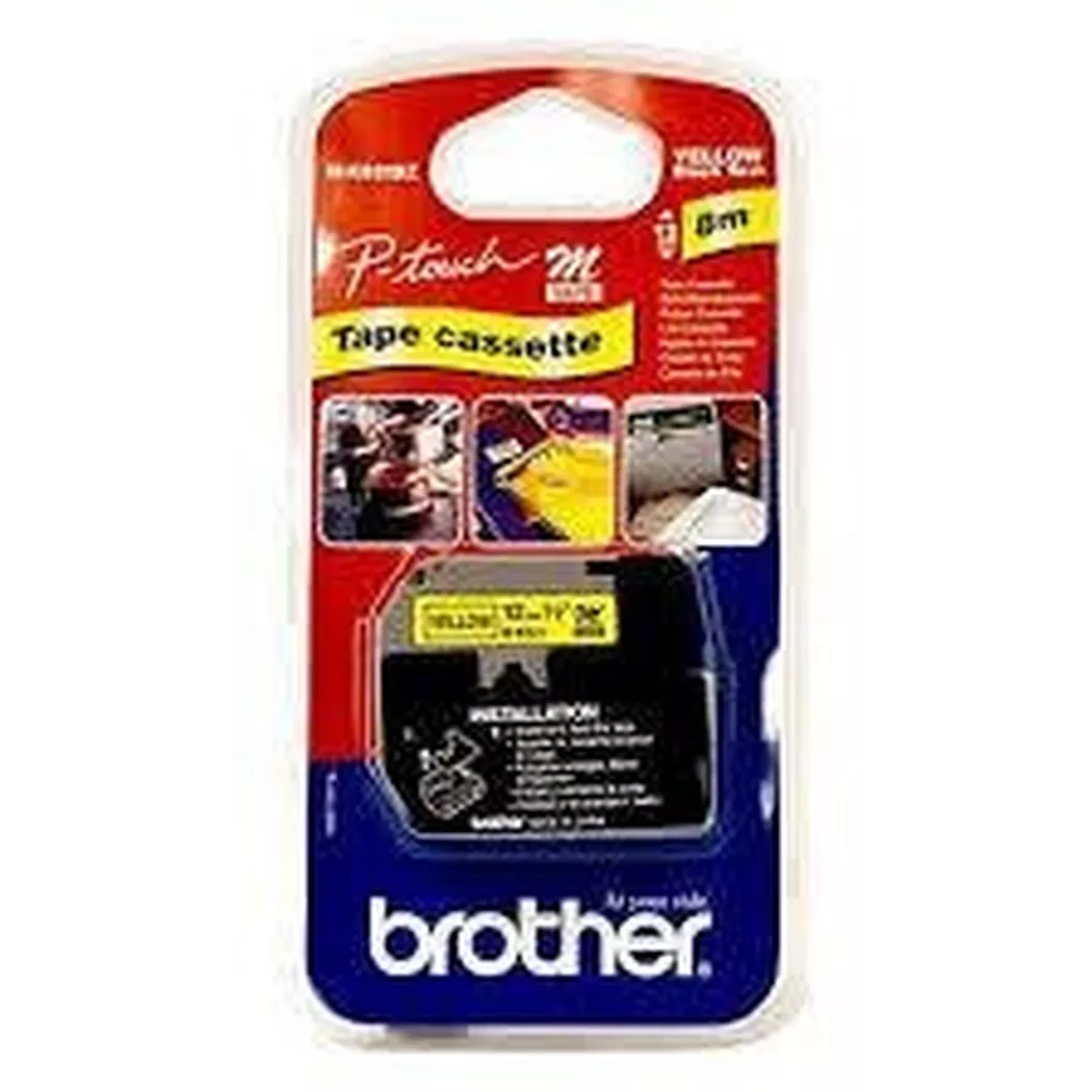Brother Schriftbandkassette 12mm MK631BZ schwarz/gelb