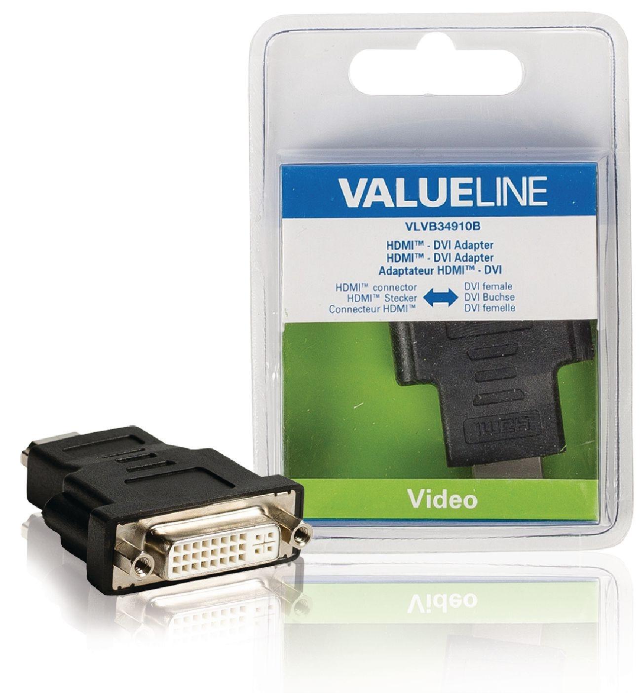 Nedis  Adaptateur HDMI haute vitesse avec Ethernet Connecteur HDMI - DVI-D 24+1p femelle Noir 