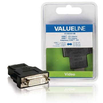 Adattatore HDMI ad alta velocità con Ethernet Connettore HDMI - DVI-D 24+1p femmina Nero