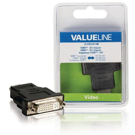 Nedis  Adaptateur HDMI haute vitesse avec Ethernet Connecteur HDMI - DVI-D 24+1p femelle Noir 