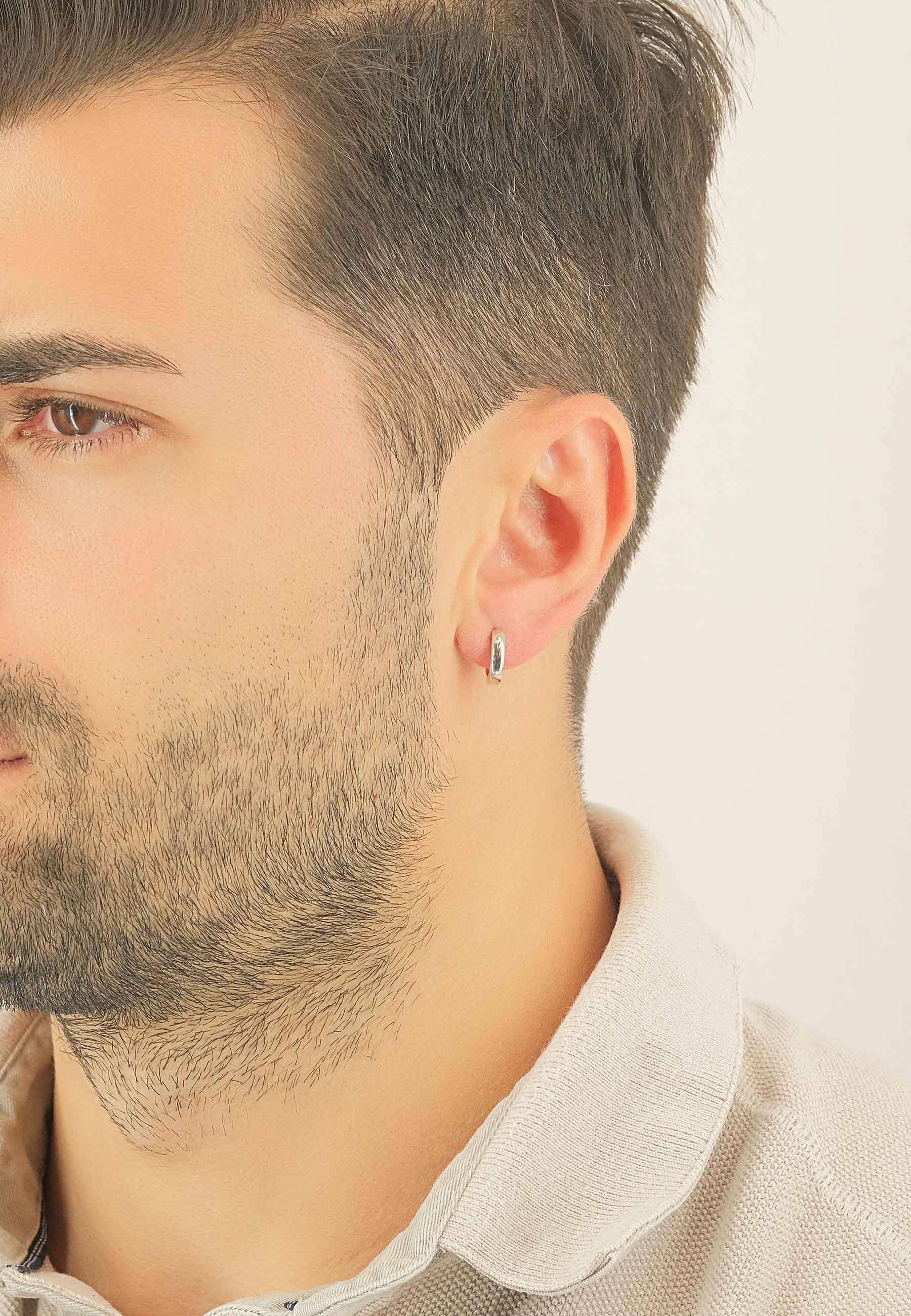 MUAU Schmuck  Creolen Bicolor Gelbgold-/Weissgold 750, 11mm 