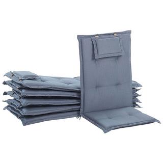 Beliani Set di 6 Cuscini Schiena/Seduta en Poliestere Scandinavo JAVA/AMANTEA  