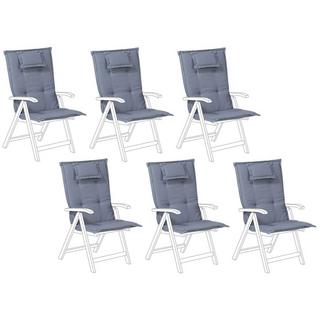 Beliani Set di 6 Cuscini Schiena/Seduta en Poliestere Scandinavo JAVA/AMANTEA  