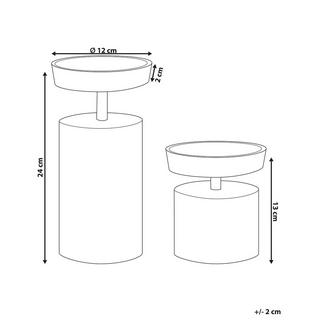 Beliani  Set di 2 portacandele en Alluminio Glamour KAENGAN 
