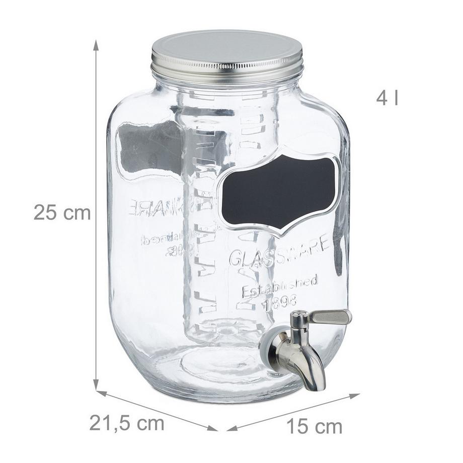 Northix Distributeur de boissons avec insert à fruits  