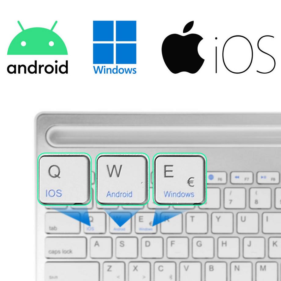 Avizar  Kabellose QWERTY-Tastatur Weiß, LinQ 