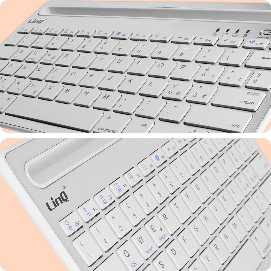 Avizar  Kabellose QWERTY-Tastatur Weiß, LinQ 