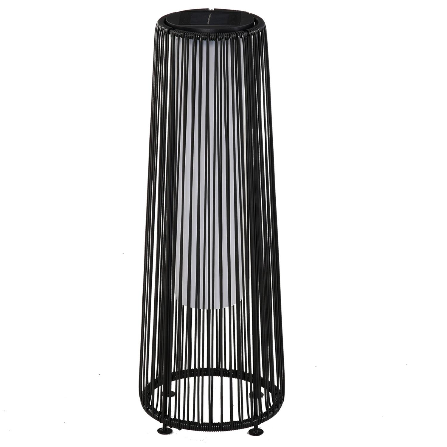 Northio Lampada Solare Da Giardino Lampada Da Giardino Impermeabile Con Sensore Di Luce, Led Automatico, Nero, 21,5 X 21,5 X 61 Cm  