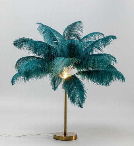 KARE Design Lampada da tavolo Feather Palm verde 60  