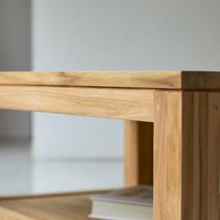 Tikamoon Rechteckiger Couchtisch aus massivem Teakholz Eve  