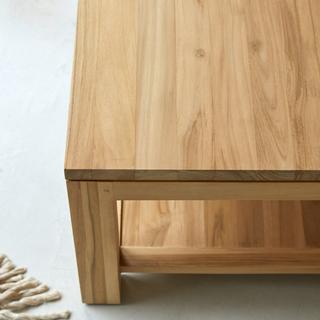 Tikamoon Rechteckiger Couchtisch aus massivem Teakholz Eve  