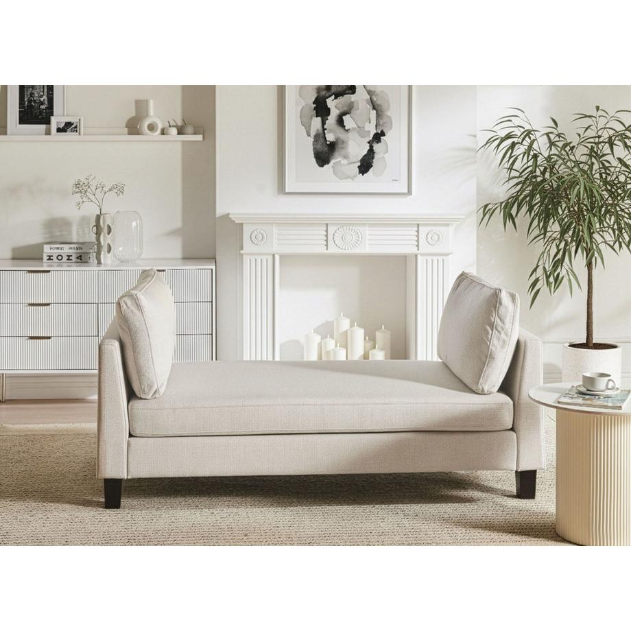 Beliani Chaiselongue aus Stoff Minimalistisch ARCHIANE  