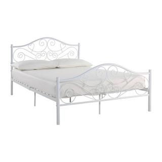 Vente-unique Letto matrimoniale in Metallo Bianco LEYNA  