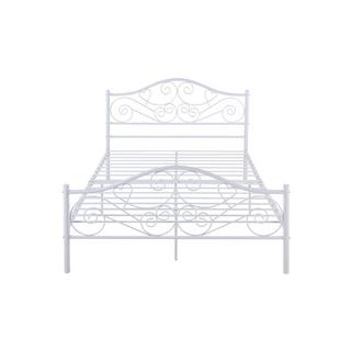 Vente-unique Letto matrimoniale in Metallo Bianco LEYNA  