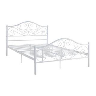 Vente-unique Letto matrimoniale in Metallo Bianco LEYNA  