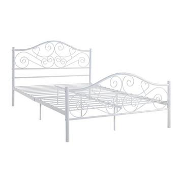 Letto matrimoniale in Metallo Bianco LEYNA