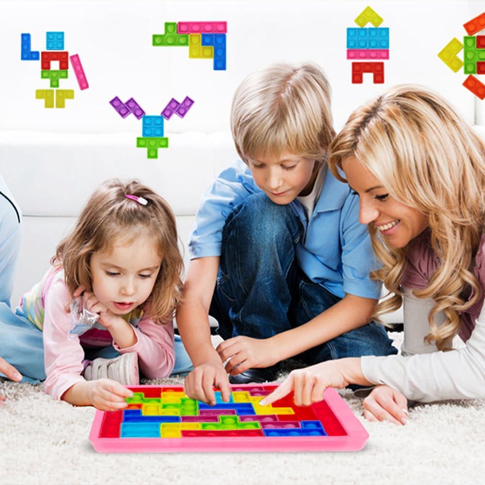 Activity-board  Puzzle Tetris Pop It Spiel Plopper Spielzeug Pop Up Spielzeug Popit Anti Stress 