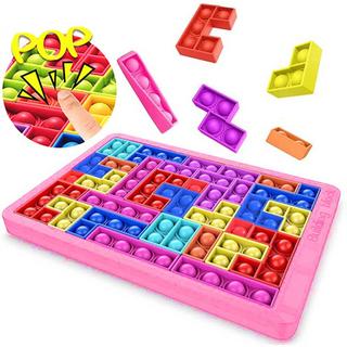 Activity-board  Puzzle Tetris Jeu Pop It Jouet Plopper Jouet Pop Up Jouet Popit Anti Stress 