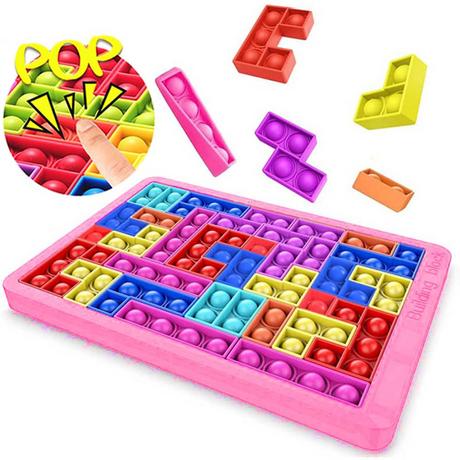 Activity-board  Puzzle Tetris Jeu Pop It Jouet Plopper Jouet Pop Up Jouet Popit Anti Stress 